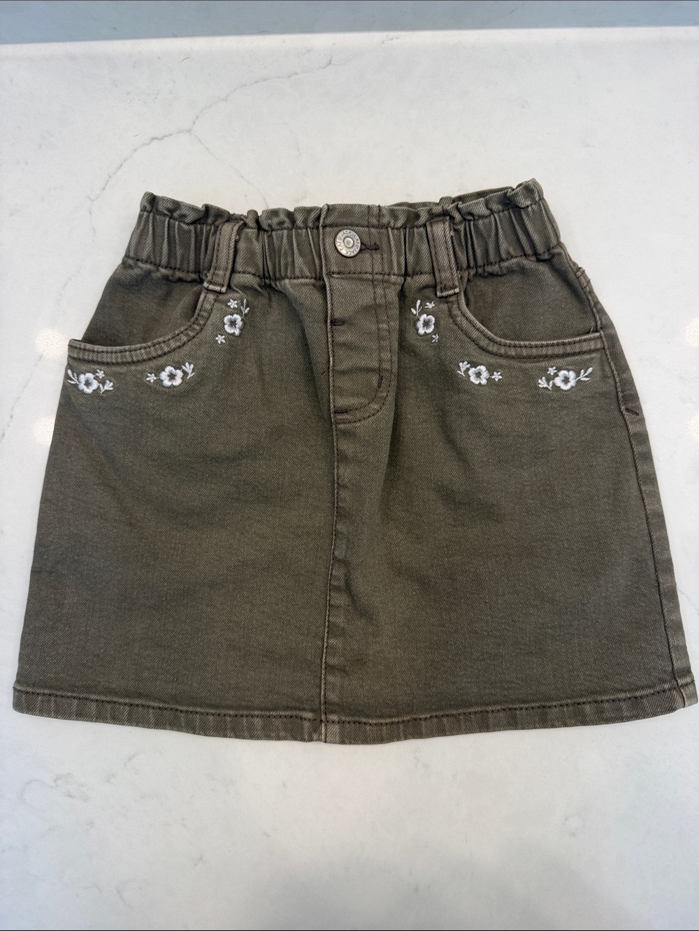 Cat & Jack Girls Brown Denim Skirt Size 6